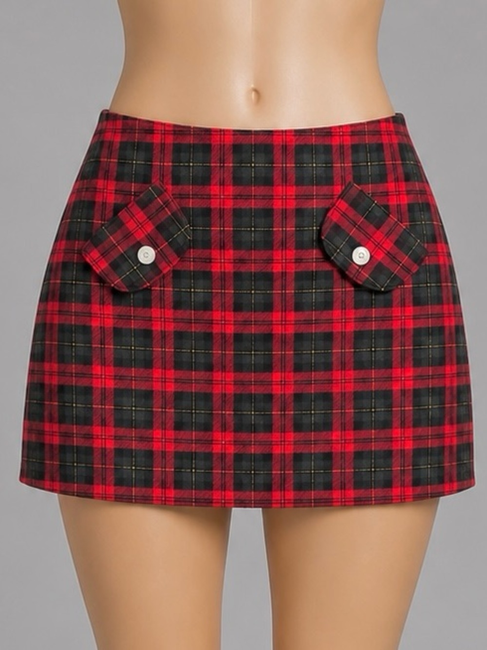 Vintage Runway Pin Up Schoolgirl Plaid Mini Skirt